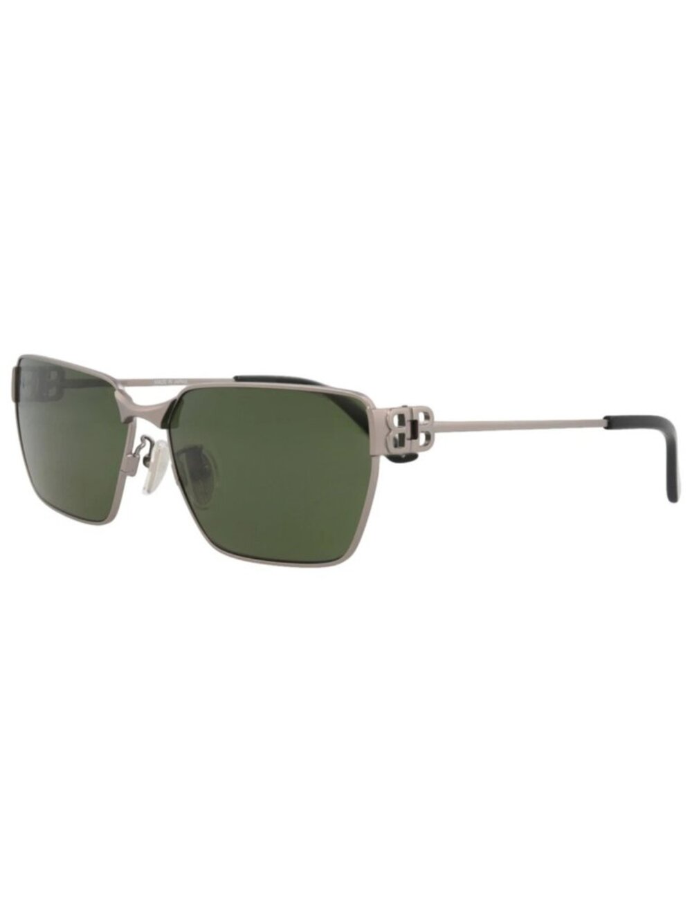 New Balenciaga Women's Sunglasses Square Rectangle Metal Frame Unisex Ruthenium